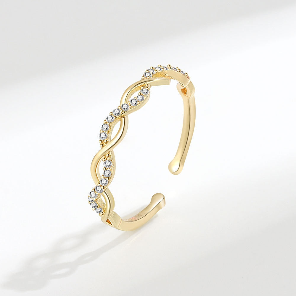 Bague tressée minimaliste
