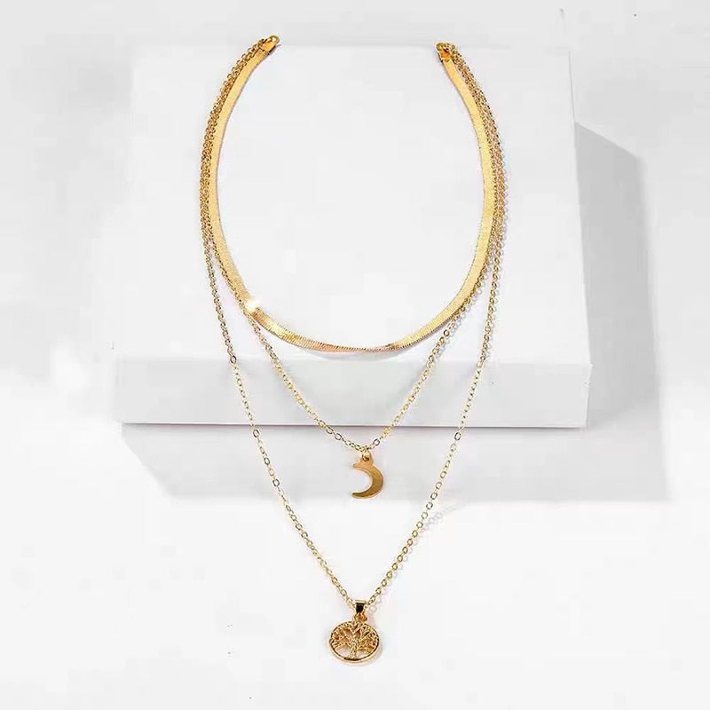 Collier de triple lune