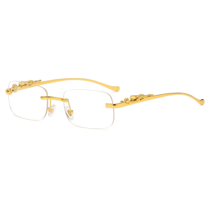 Lunettes de soleil rectangulaires sans monture