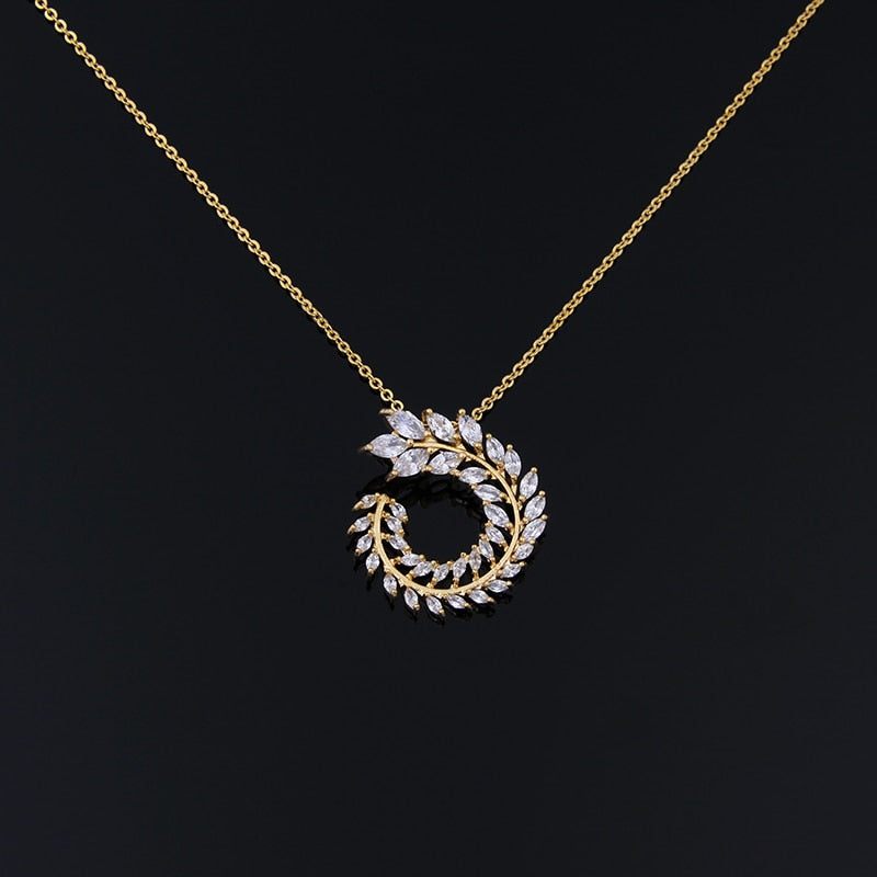 Ensemble de bijoux avec un motif de feuille