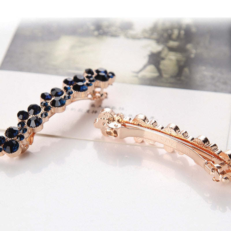 Pince à cheveux longs avec zircons