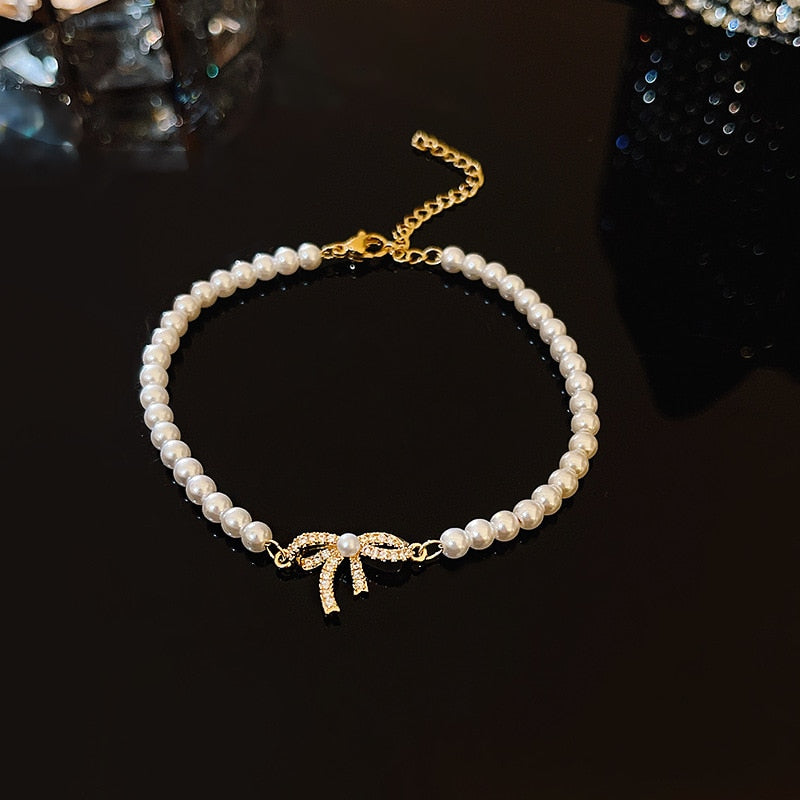 Bracelet en perles d'imitation