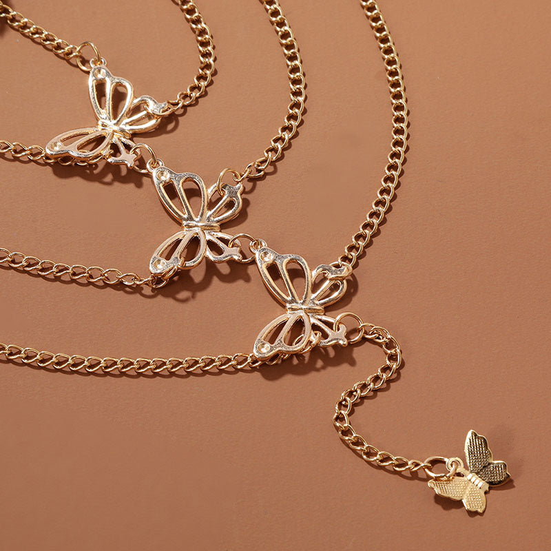 Bracelet de cheville avec motif papillon