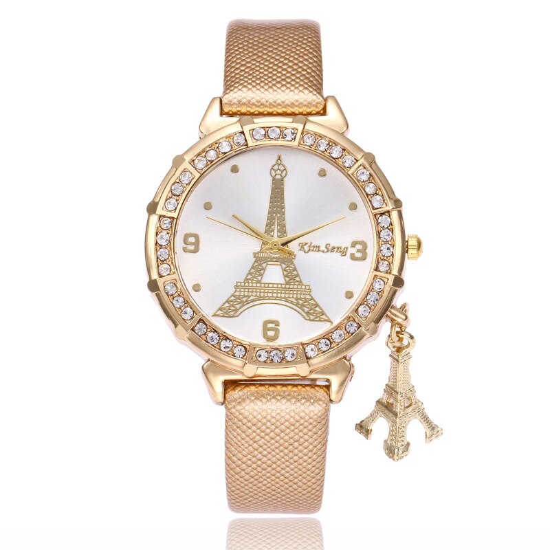 Montre pour dames avec motif de la Tour Eiffel