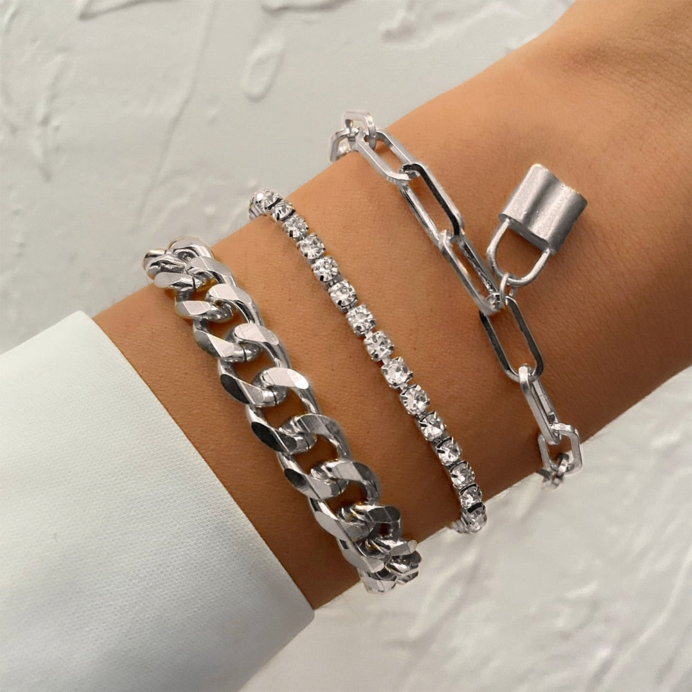 Ensemble de bracelets avec pendentif - cadenas
