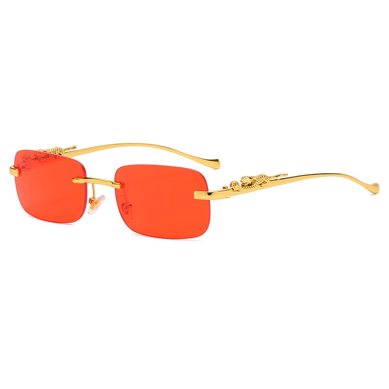 Lunettes de soleil rectangulaires sans monture
