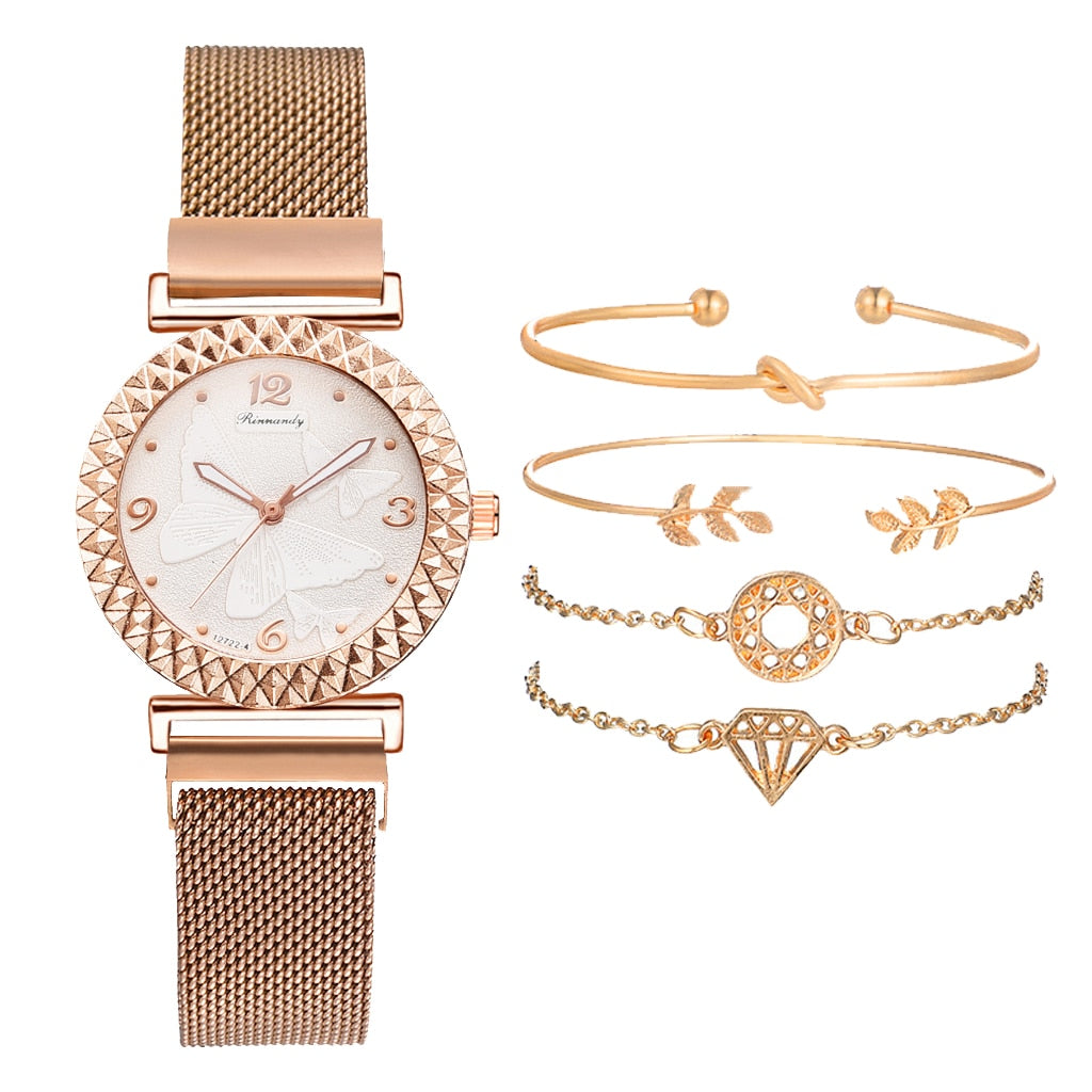Montre pour femmes avec ensemble de bracelet