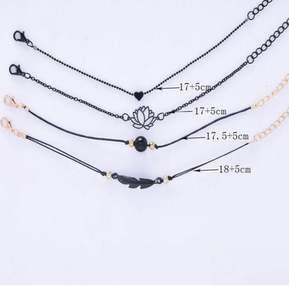Ensemble de bracelets noirs