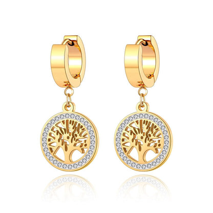 Boucles d'oreilles pendantes - Arbre de vie