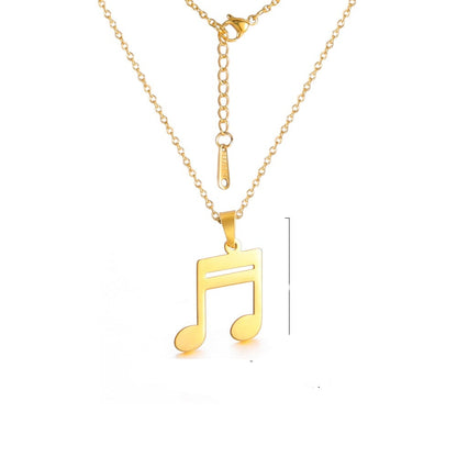 Collier avec pendentif en forme de note