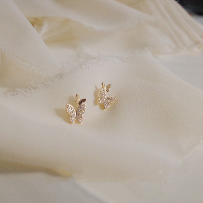 Boucles d'oreilles papillon minimalistes