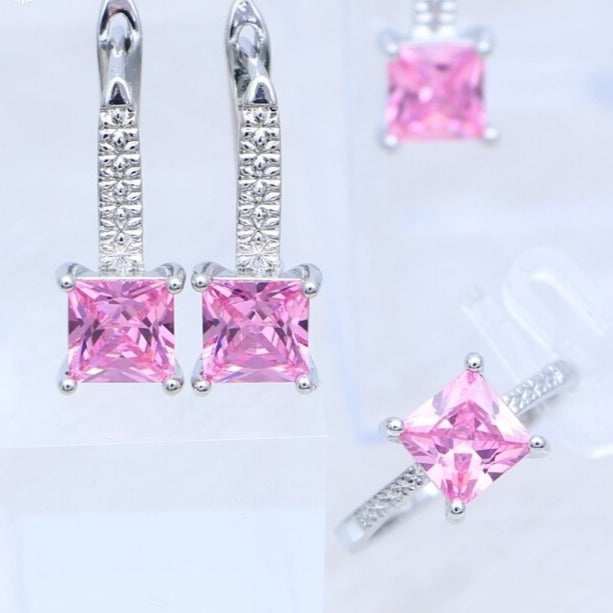 Ensemble de bijoux en argent avec zirconia