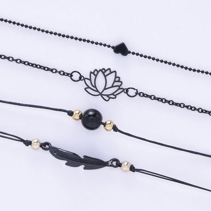 Ensemble de bracelets noirs
