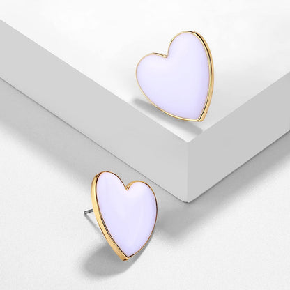 Boucles d'oreilles - cœurs colorés