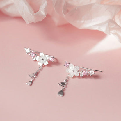 Boucles d'oreilles avec motif floral