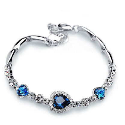 Ensemble de bijoux avec zircons - cœurs