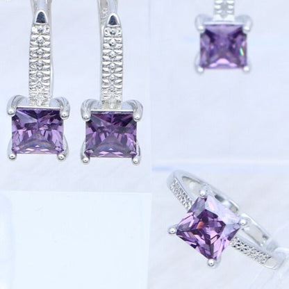 Ensemble de bijoux en argent avec zirconia