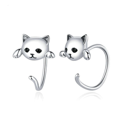 Boucles d'oreilles pendantes - chats