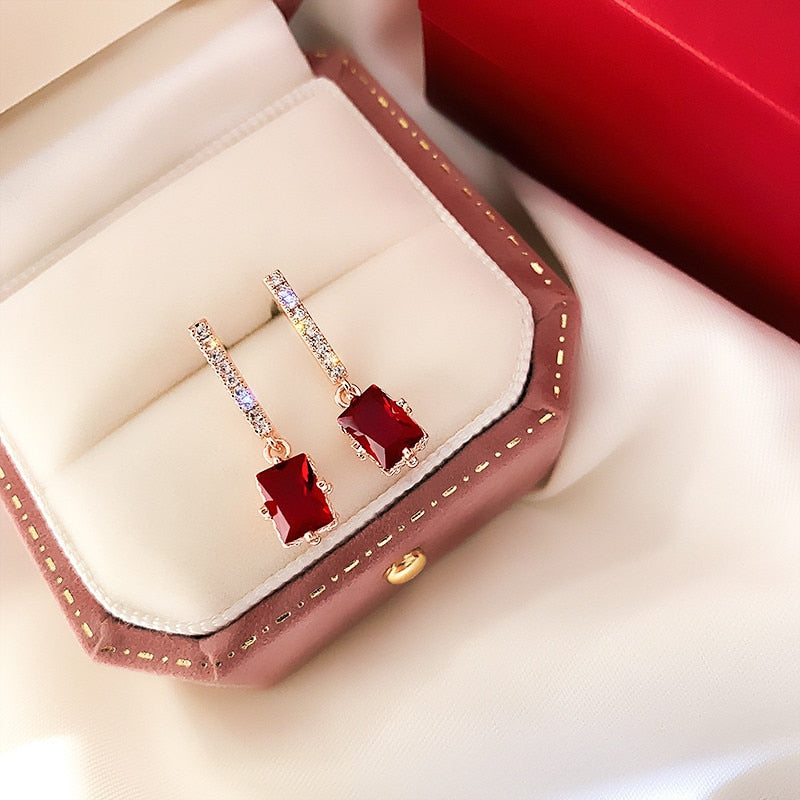 Boucles d'oreilles avec zirconia
