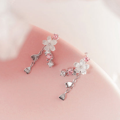 Boucles d'oreilles avec motif floral