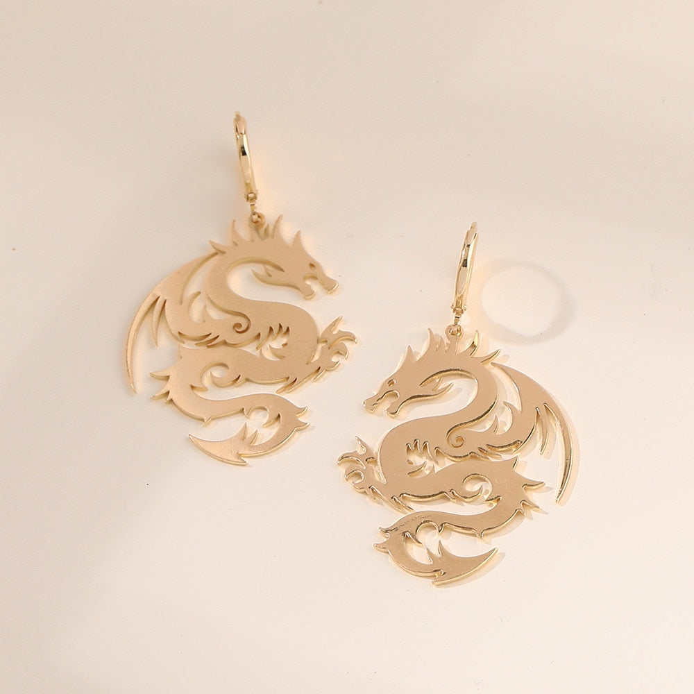 Boucles d'oreilles en forme de dragon