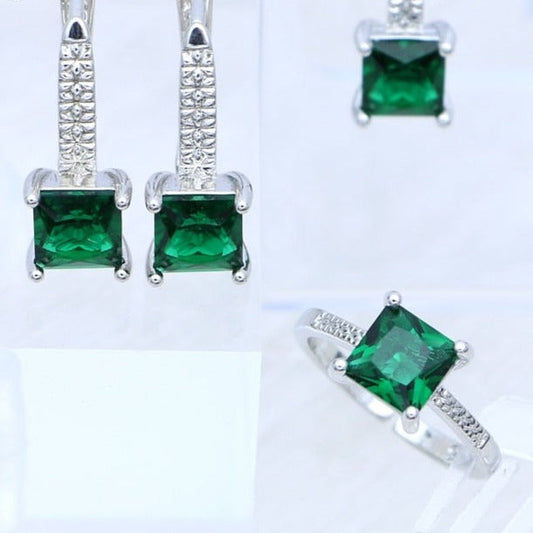 Ensemble de bijoux en argent avec zirconia