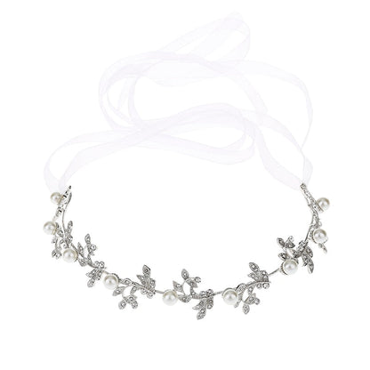 Bandeau avec zircons et perles