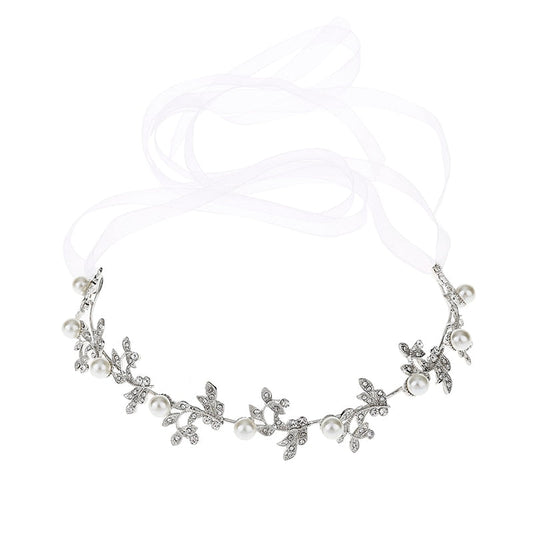 Bandeau avec zircons et perles
