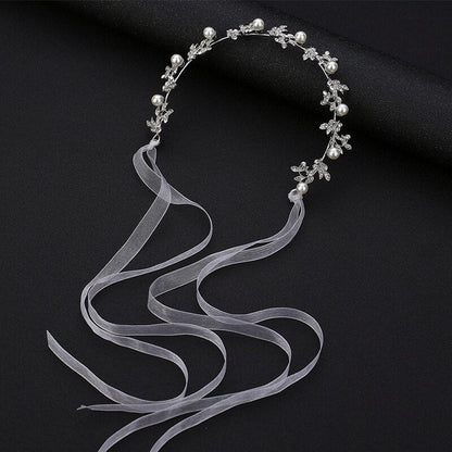 Bandeau avec zircons et perles
