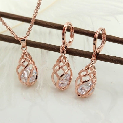 Ensemble de bijoux avec motif en spirale