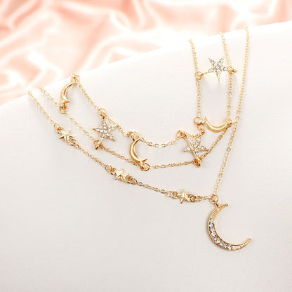 Collier - lune et étoile