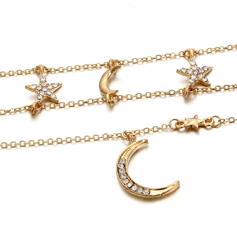 Collier - lune et étoile