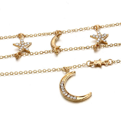 Collier - lune et étoile
