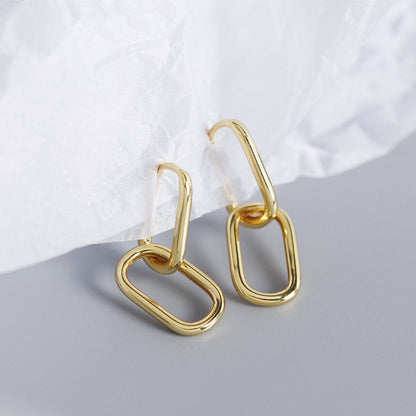 Boucles d'oreilles géométriques en argent