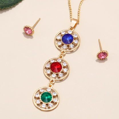 Ensemble de bijoux avec zirconia