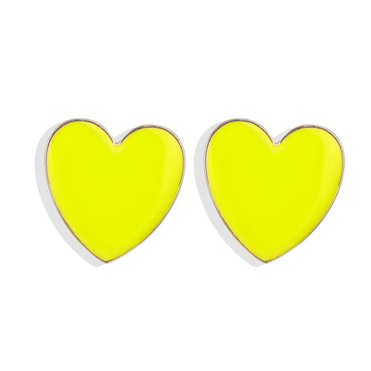 Boucles d'oreilles - cœurs colorés