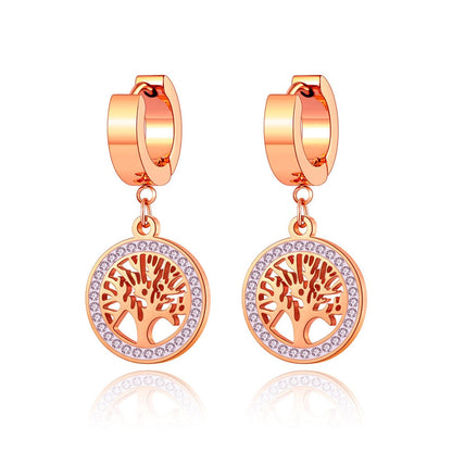 Boucles d'oreilles pendantes - Arbre de vie