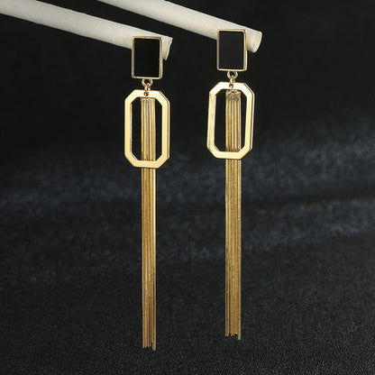 Boucles d'oreilles géométriques suspendues