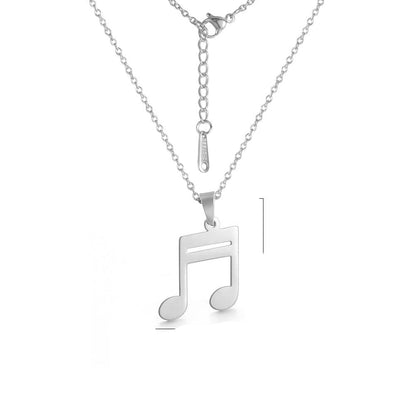 Collier avec pendentif en forme de note