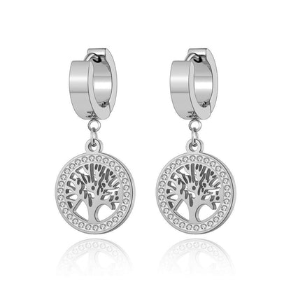 Boucles d'oreilles pendantes - Arbre de vie