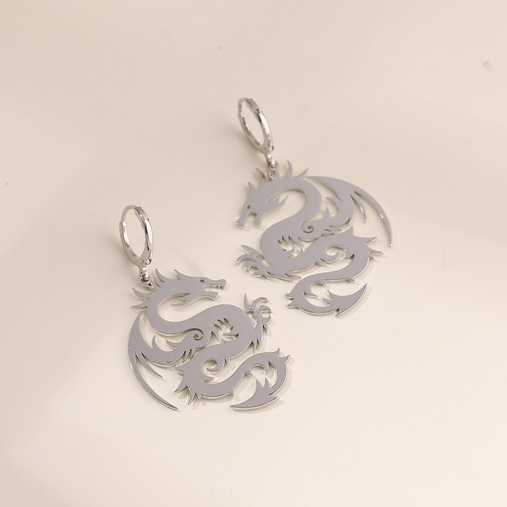 Boucles d'oreilles en forme de dragon