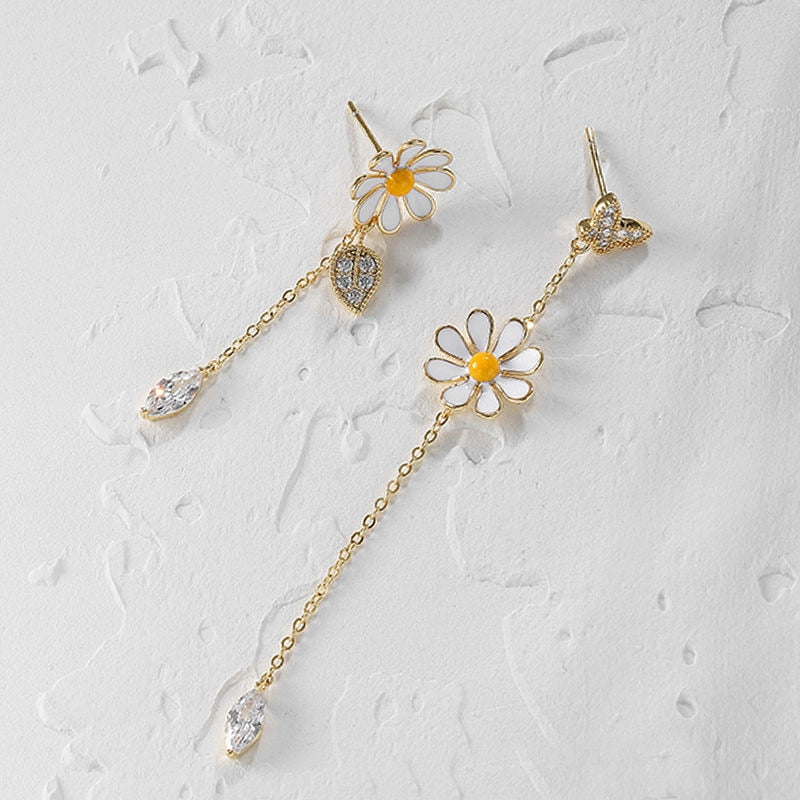 Boucles d'oreilles - marguerites