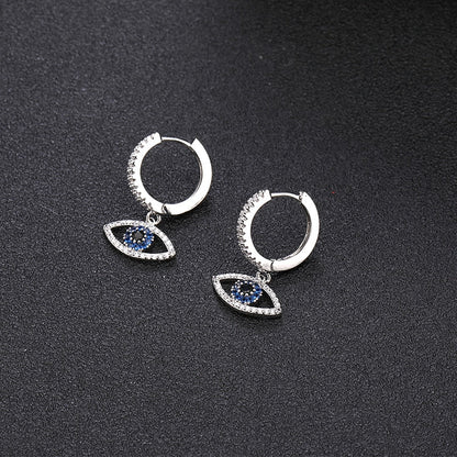 Boucles d'oreilles avec zircons - yeux
