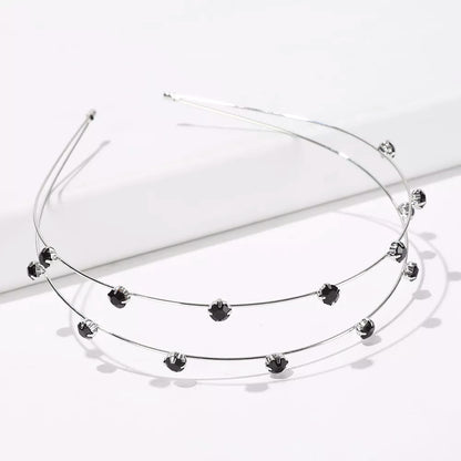 Double bandeau pour cheveux avec des zircons