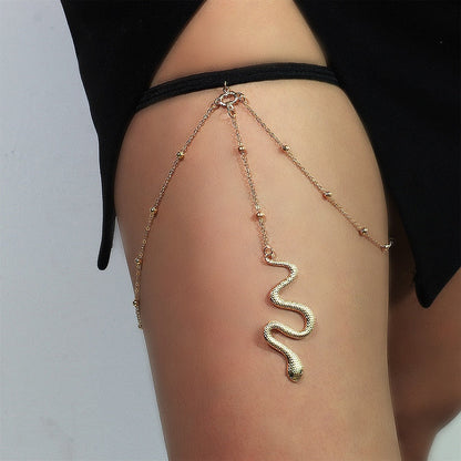 Décorative chaîne de cuisse avec motif de serpent