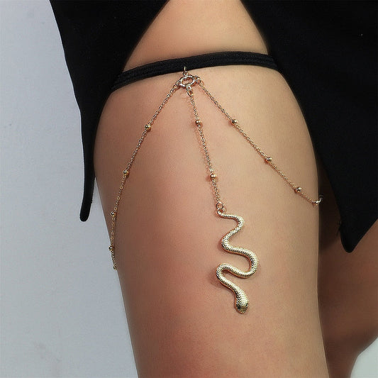 Décorative chaîne de cuisse avec motif de serpent