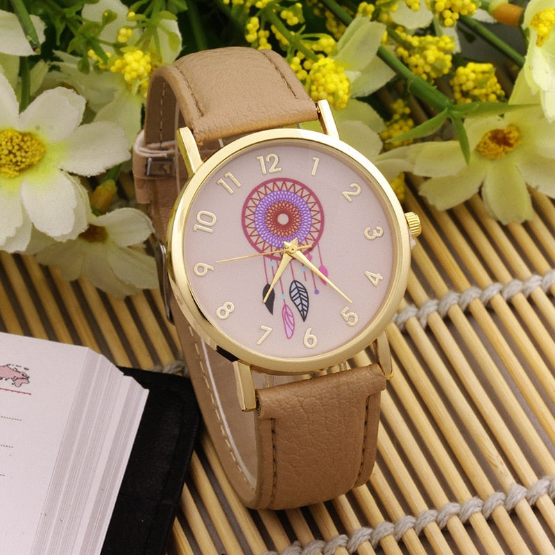 Montre pour femmes avec un motif attrape-rêves