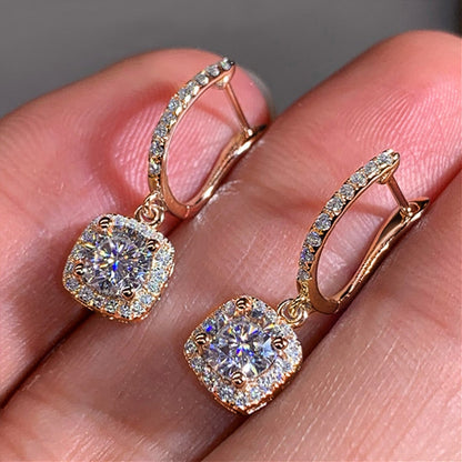 Boucles d'oreilles avec zirconia