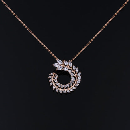 Ensemble de bijoux avec un motif de feuille
